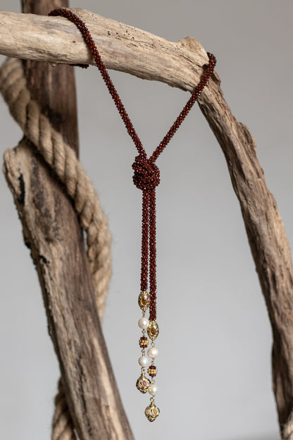 VENEZIA ROPE NECKLACE CARNELIAN