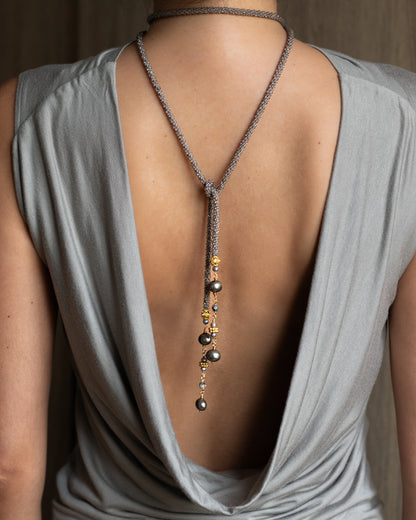 VENEZIA ROPE NECKLACE SMOKEY QUARTZ